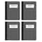 Better Office Products Quad Ruled Comp Book Notebook, 4x4 Graph Ruled Paper, 80 Sheets, 9.75in. x 7.5in. Black Cover, 4PK 25604 - alternate 1